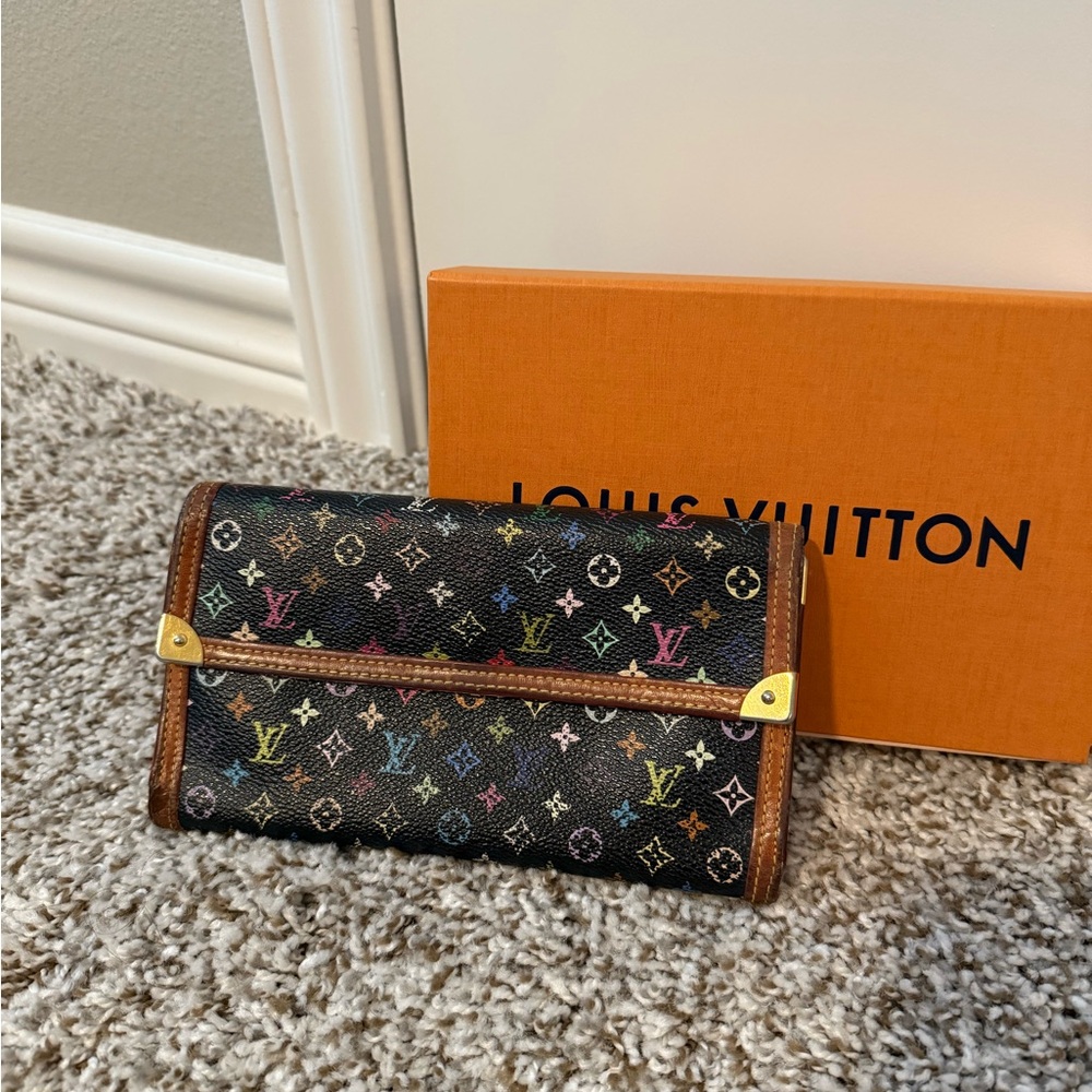 Louis Vuitton Black Multicolor Wallet